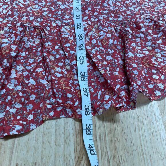 Rails NWT Anika Mini Dress Red Ditsy Floral Size 2X Lightweight Pullover V-Neck - Picture 9 of 13